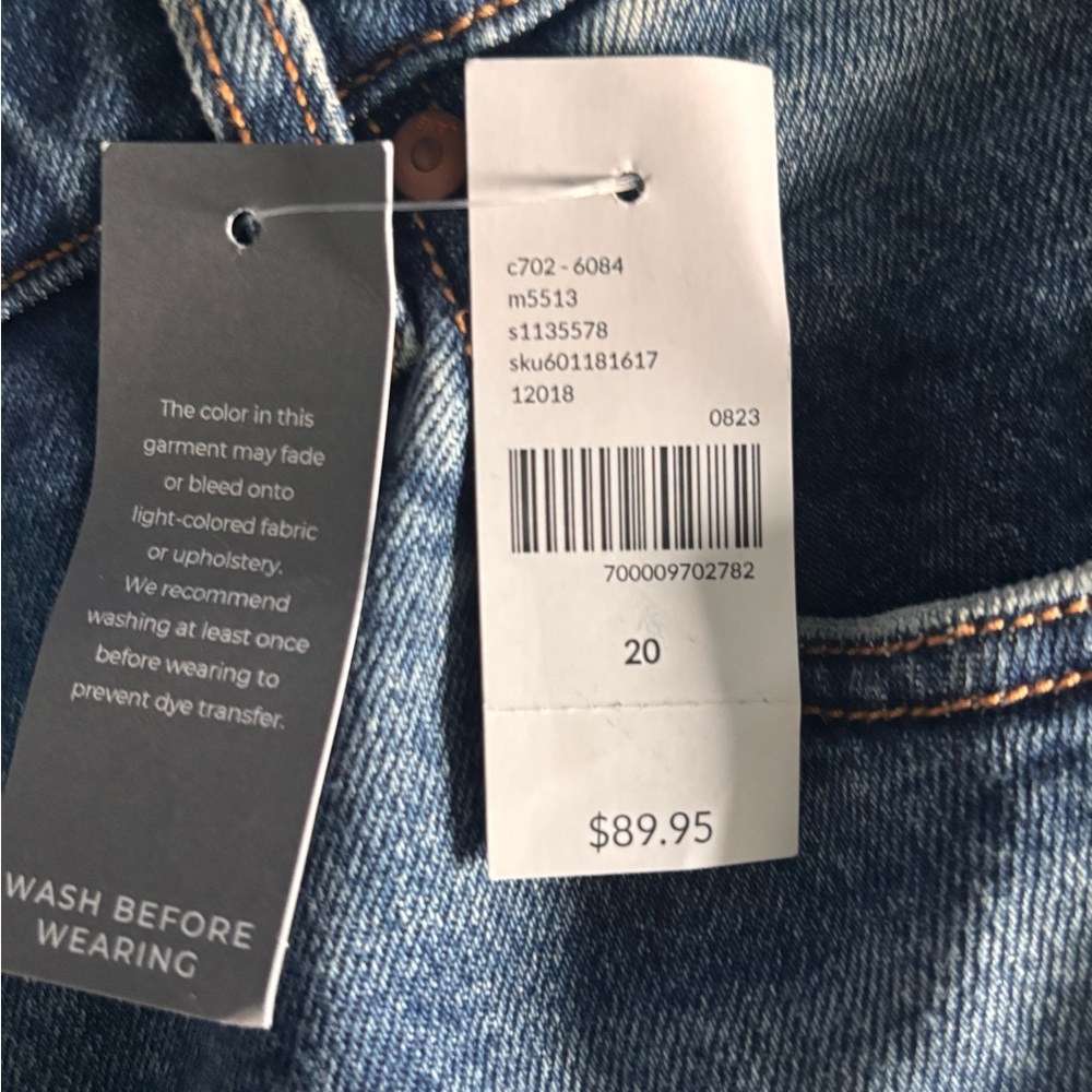 NWT Lane Bryant Jeans Size 20 90’s Loose Straight Leg. Medium wash. Denim. - Picture 2 of 6